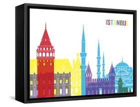 Istanbul Skyline Pop-paulrommer-Framed Stretched Canvas