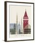 Istanbul Skyline Poster-paulrommer-Framed Art Print