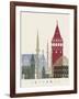 Istanbul Skyline Poster-paulrommer-Framed Art Print