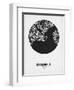 Istanbul Street Map Black on White-NaxArt-Framed Art Print