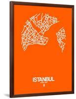 Istanbul Street Map Orange-NaxArt-Framed Art Print