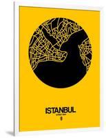 Istanbul Street Map Yellow-NaxArt-Framed Art Print
