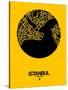 Istanbul Street Map Yellow-NaxArt-Stretched Canvas