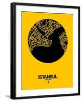 Istanbul Street Map Yellow-NaxArt-Framed Art Print