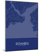 Istanbul, Turkey Blue Map-null-Mounted Poster