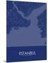 Istanbul, Turkey Blue Map-null-Mounted Poster