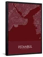 Istanbul, Turkey Red Map-null-Framed Poster