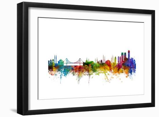 Istanbul Turkey Skyline-Michael Tompsett-Framed Art Print