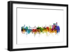 Istanbul Turkey Skyline-Michael Tompsett-Framed Art Print