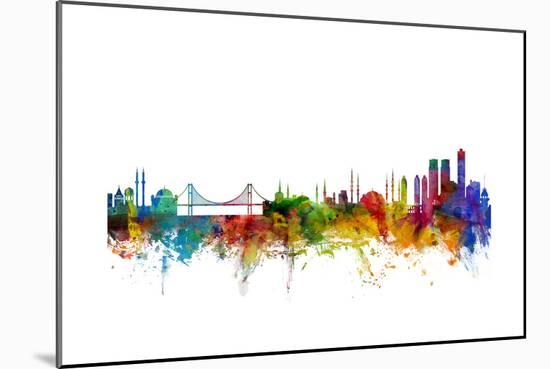 Istanbul Turkey Skyline-Michael Tompsett-Mounted Art Print