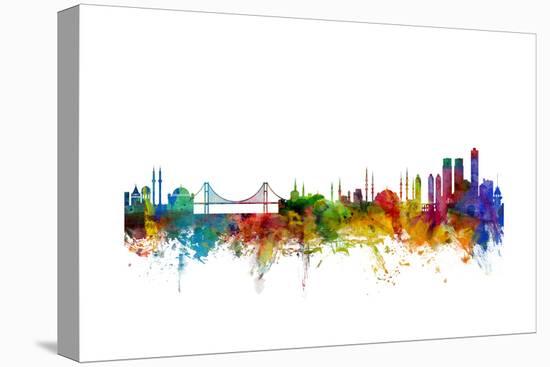 Istanbul Turkey Skyline-Michael Tompsett-Stretched Canvas