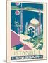 Istanbul, Turkey - Swissair - Ortaköy Mosque - Vintage Airline Travel Poster, 1951-Henri Ott-Mounted Art Print