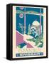 Istanbul, Turkey - Swissair - Ortaköy Mosque - Vintage Airline Travel Poster, 1951-Henri Ott-Framed Stretched Canvas