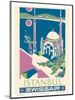 Istanbul, Turkey - Swissair - Ortakoy Mosque-Henri Ott-Mounted Art Print