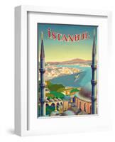 Istanbul, Turkey - Through the Minarets of a Mosque-Tar?k Uzmen-Framed Art Print