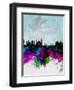 Istanbul Watercolor Skyline-NaxArt-Framed Art Print