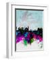 Istanbul Watercolor Skyline-NaxArt-Framed Art Print