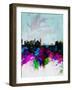 Istanbul Watercolor Skyline-NaxArt-Framed Art Print