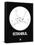 Istanbul White Subway Map-NaxArt-Framed Stretched Canvas