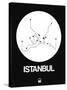 Istanbul White Subway Map-NaxArt-Stretched Canvas