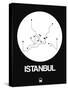 Istanbul White Subway Map-NaxArt-Stretched Canvas