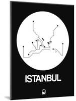 Istanbul White Subway Map-NaxArt-Mounted Art Print