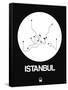 Istanbul White Subway Map-NaxArt-Framed Stretched Canvas