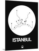 Istanbul White Subway Map-NaxArt-Mounted Art Print