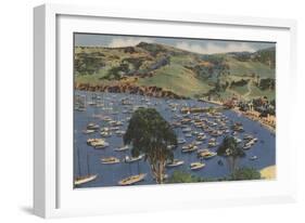 Isthmus Harbor, Catalina, California-null-Framed Art Print