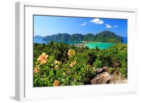 Isthmus with Bays and Beaches on Ko Phi Phi Don Island, Krabi, Thailand-null-Framed Art Print