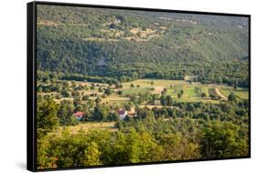 Istria County, Croatia. Agricultural landscape near Brest Pod Uckom.-null-Framed Stretched Canvas