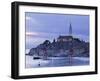 Istria, Rovinj, Harbor View with Cathedral of St, Euphemia, Croatia-Walter Bibikow-Framed Photographic Print