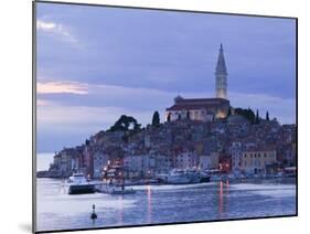 Istria, Rovinj, Harbor View with Cathedral of St, Euphemia, Croatia-Walter Bibikow-Mounted Photographic Print