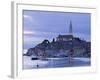 Istria, Rovinj, Harbor View with Cathedral of St, Euphemia, Croatia-Walter Bibikow-Framed Photographic Print