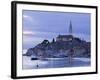 Istria, Rovinj, Harbor View with Cathedral of St, Euphemia, Croatia-Walter Bibikow-Framed Photographic Print