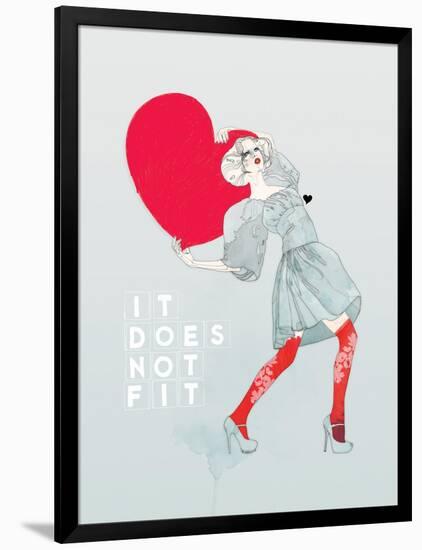 It Does Not Fit-Mydeadpony-Framed Art Print