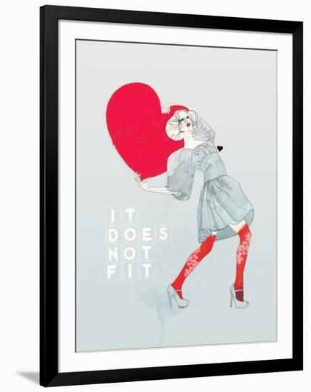 It Does Not Fit-Mydeadpony-Framed Art Print