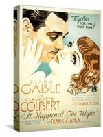 It Happened One Night, Clark Gable, Claudette Colbert, 1934-null-Stretched Canvas