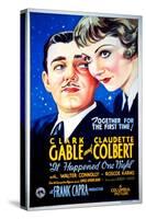 It Happened One Night, Clark Gable, Claudette Colbert, 1934-null-Stretched Canvas