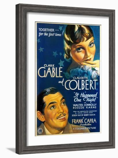 It Happened One Night, Directed by Frank Capra, 1934-null-Framed Giclee Print