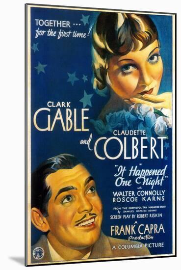 It Happened One Night, Directed by Frank Capra, 1934-null-Mounted Premium Giclee Print