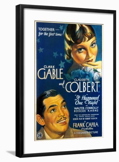 It Happened One Night, Directed by Frank Capra, 1934-null-Framed Giclee Print