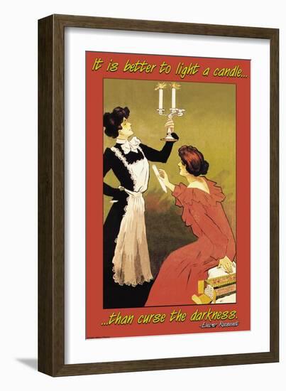 It is Better to Light a Candle than to Curse the Darkness-null-Framed Art Print