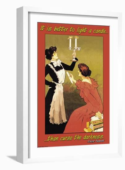 It is Better to Light a Candle than to Curse the Darkness-null-Framed Art Print