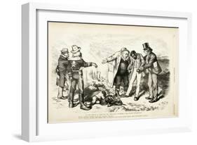 It Is Only a Truce to Regain Power/ Playing Possum, 1872-Thomas Nast-Framed Giclee Print