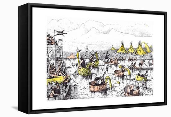 It Is Quite a Mistake to Suppose That Henley Regatta Was Not Anticipated in Earliest Times-Edward Tennyson Reed-Framed Stretched Canvas