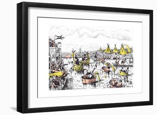 It Is Quite a Mistake to Suppose That Henley Regatta Was Not Anticipated in Earliest Times-Edward Tennyson Reed-Framed Giclee Print