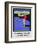 It Makes You Go...Drink Milk! Advertising Poster with Diver-null-Framed Giclee Print