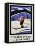 It Makes You Go...Drink Milk! Advertising Poster-null-Framed Stretched Canvas