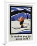 It Makes You Go...Drink Milk! Advertising Poster-null-Framed Giclee Print